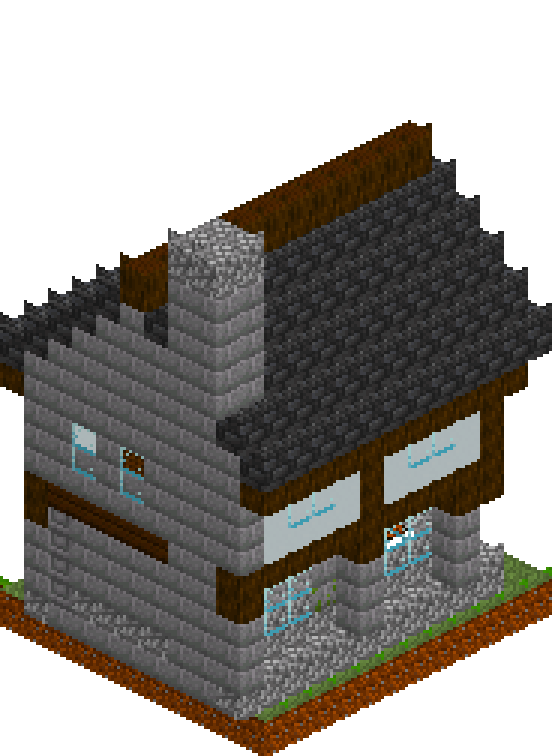 Medieval Townhouse — isometric preview
