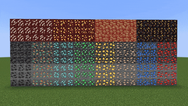 Animated Ore resource pack preview