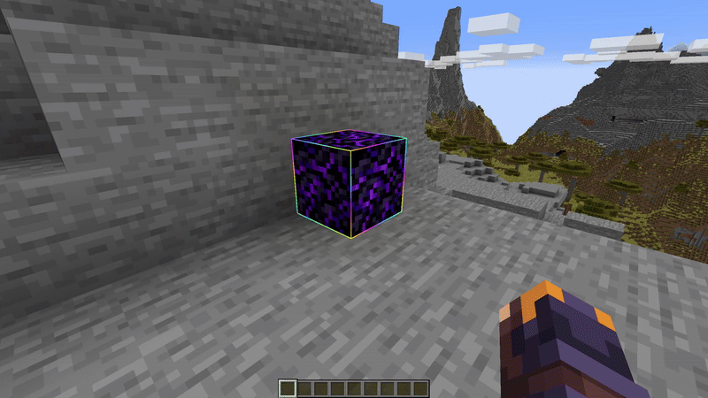 RGB Block Outline resource pack preview